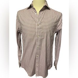 Michael Kors Men’s Dress Slim Fit Shirt Plaid Size Medium 15 32/33